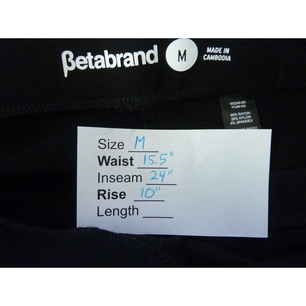 Betabrand Black Stretch Travel Pants Size M - Picture 5 of 5